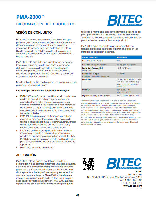 PMA2000™ Data Sheet in Spanish